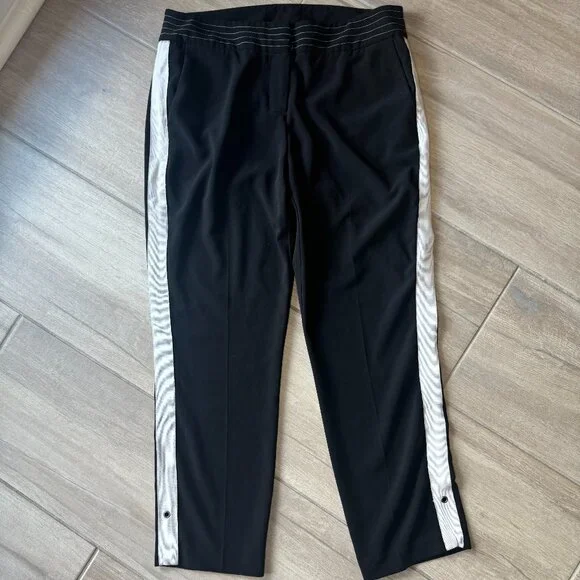 Belle Vere Black Dress Pants w/ White Side Stripe – Women’s Size 8 - Picture 2 of 7